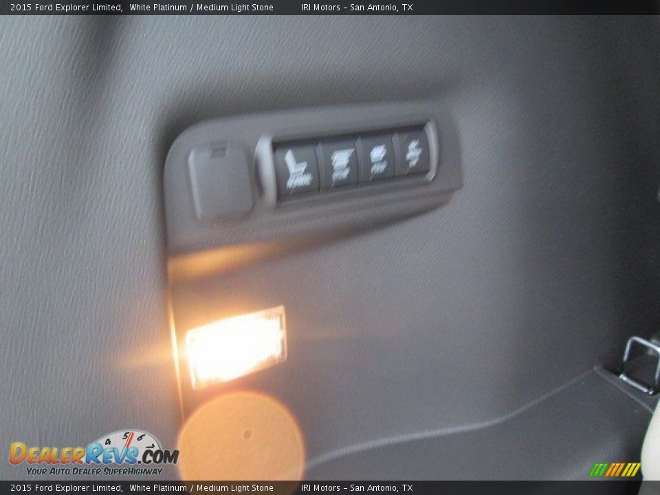 2015 Ford Explorer Limited White Platinum / Medium Light Stone Photo #19