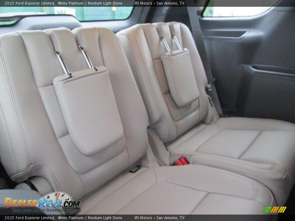 2015 Ford Explorer Limited White Platinum / Medium Light Stone Photo #23