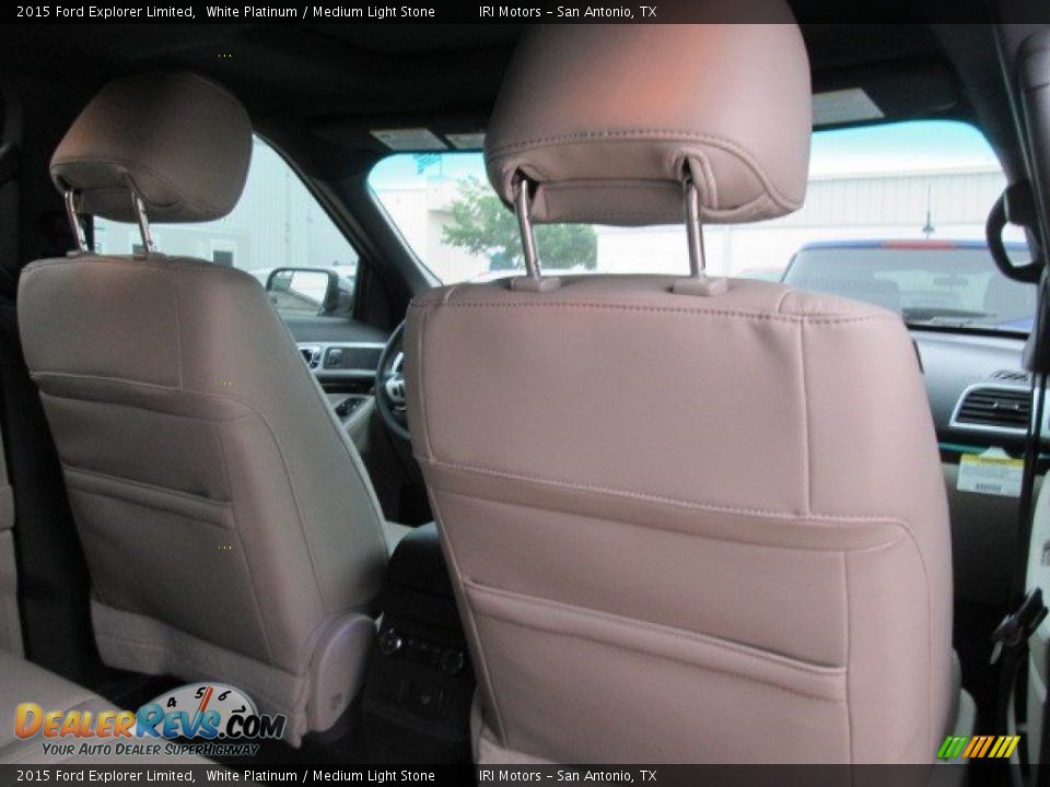 2015 Ford Explorer Limited White Platinum / Medium Light Stone Photo #25