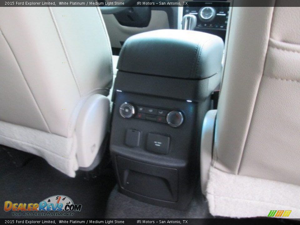 2015 Ford Explorer Limited White Platinum / Medium Light Stone Photo #26