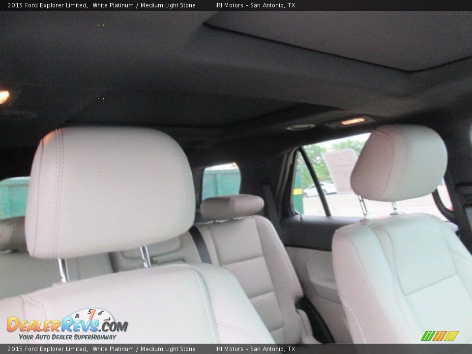 2015 Ford Explorer Limited White Platinum / Medium Light Stone Photo #29