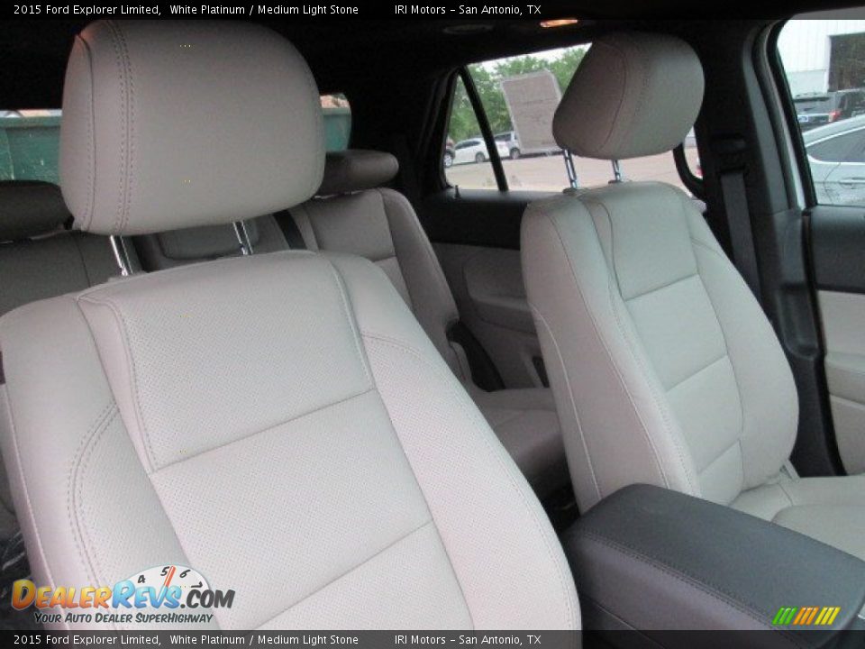2015 Ford Explorer Limited White Platinum / Medium Light Stone Photo #30