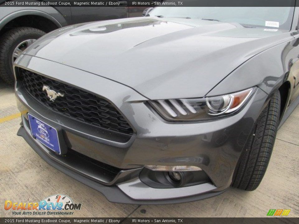 2015 Ford Mustang EcoBoost Coupe Magnetic Metallic / Ebony Photo #4