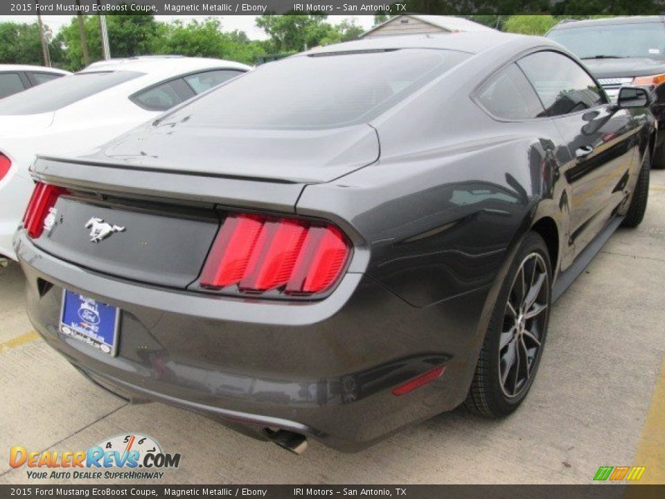 2015 Ford Mustang EcoBoost Coupe Magnetic Metallic / Ebony Photo #8
