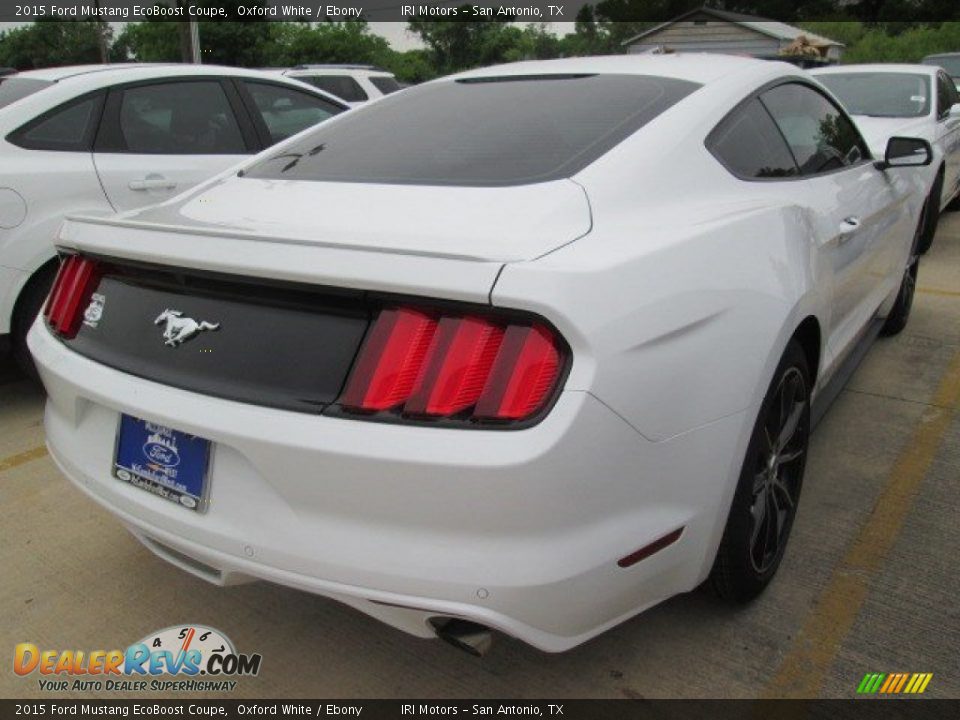 2015 Ford Mustang EcoBoost Coupe Oxford White / Ebony Photo #8
