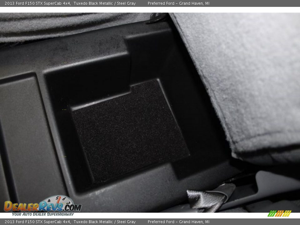 2013 Ford F150 STX SuperCab 4x4 Tuxedo Black Metallic / Steel Gray Photo #35