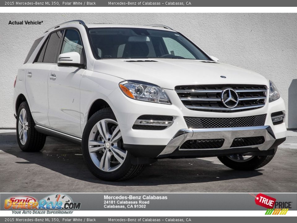 2015 Mercedes-Benz ML 350 Polar White / Black Photo #1
