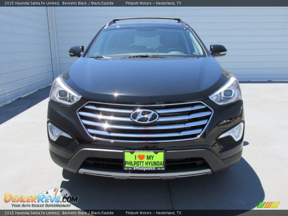2015 Hyundai Santa Fe Limited Becketts Black / Black/Saddle Photo #8