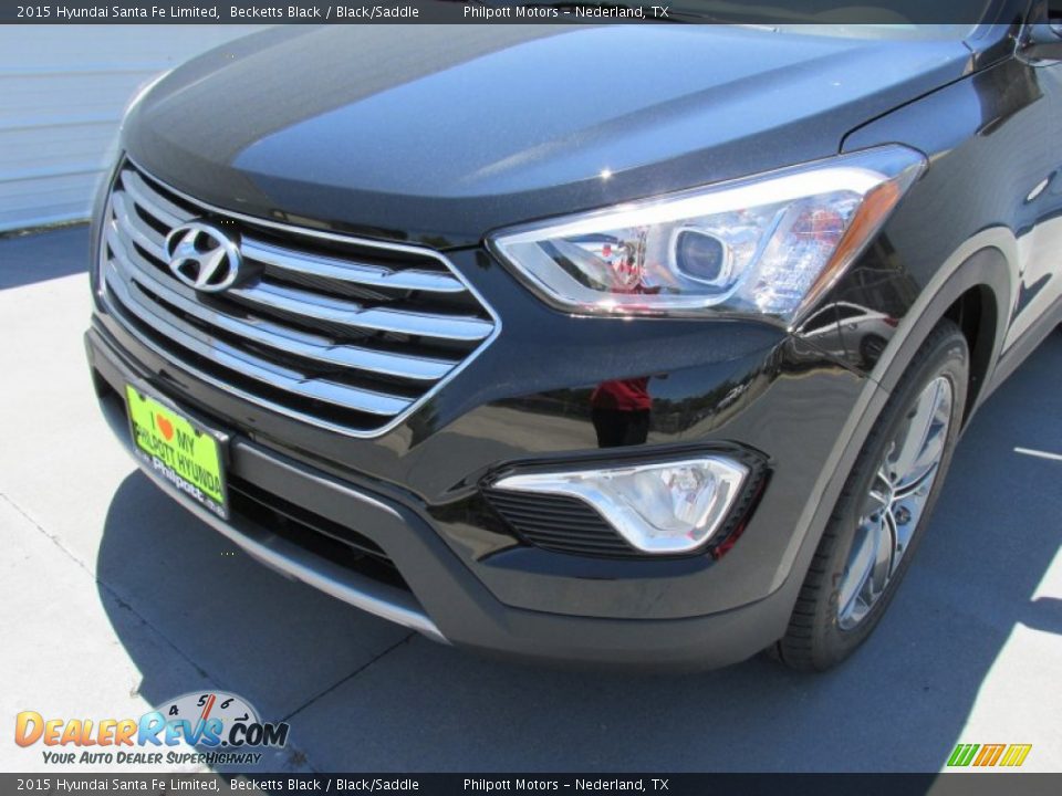 2015 Hyundai Santa Fe Limited Becketts Black / Black/Saddle Photo #10