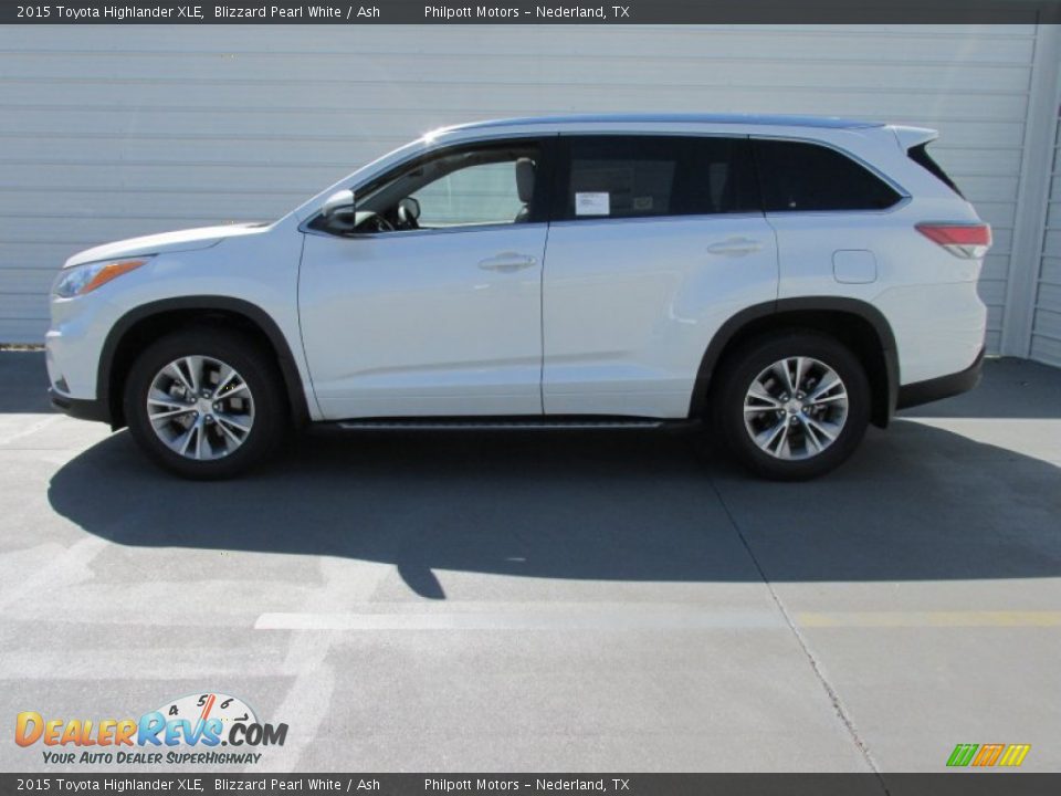 2015 Toyota Highlander XLE Blizzard Pearl White / Ash Photo #6