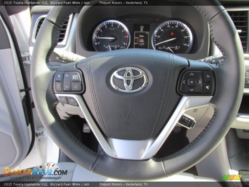 2015 Toyota Highlander XLE Blizzard Pearl White / Ash Photo #34