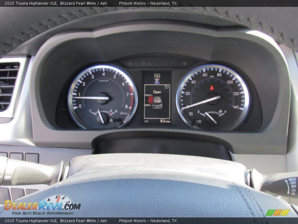 2015 Toyota Highlander XLE Blizzard Pearl White / Ash Photo #35