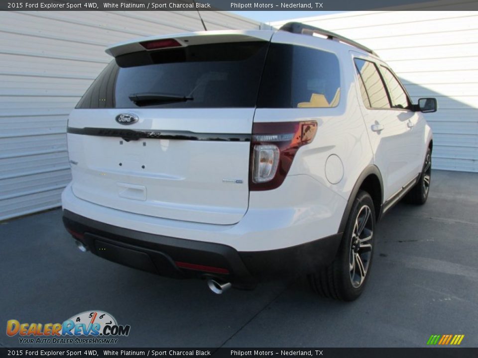 2015 Ford Explorer Sport 4WD White Platinum / Sport Charcoal Black Photo #4