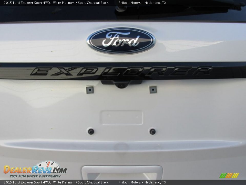 2015 Ford Explorer Sport 4WD White Platinum / Sport Charcoal Black Photo #14