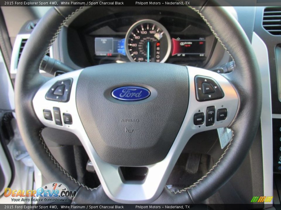2015 Ford Explorer Sport 4WD White Platinum / Sport Charcoal Black Photo #34