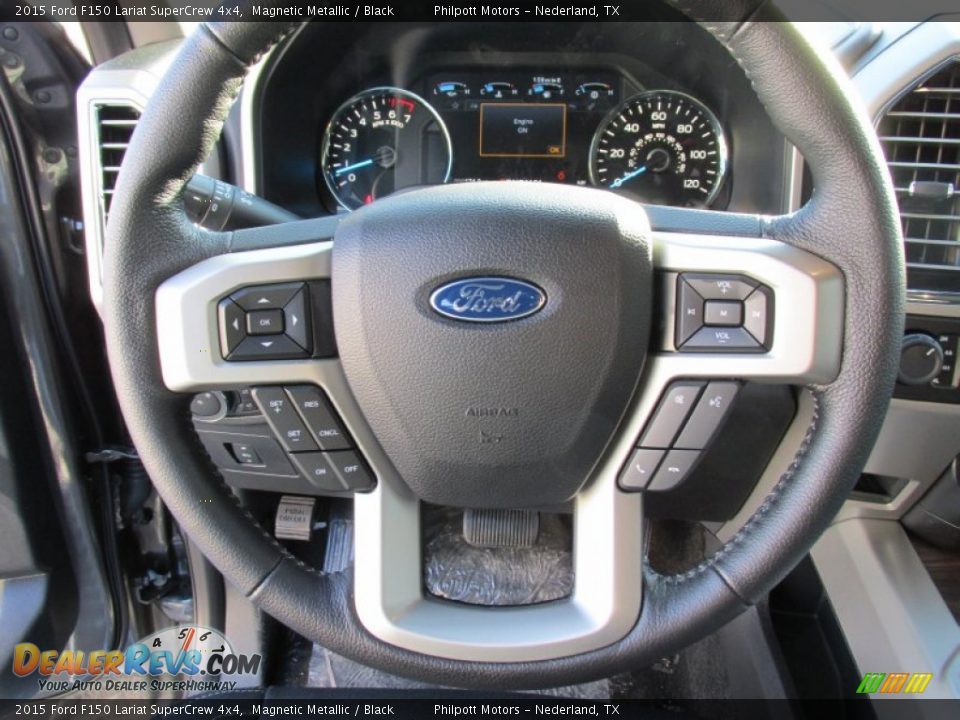 2015 Ford F150 Lariat SuperCrew 4x4 Steering Wheel Photo #34