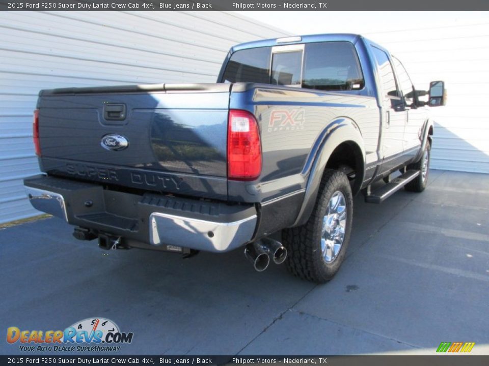 2015 Ford F250 Super Duty Lariat Crew Cab 4x4 Blue Jeans / Black Photo #4