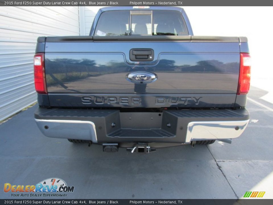 2015 Ford F250 Super Duty Lariat Crew Cab 4x4 Blue Jeans / Black Photo #5