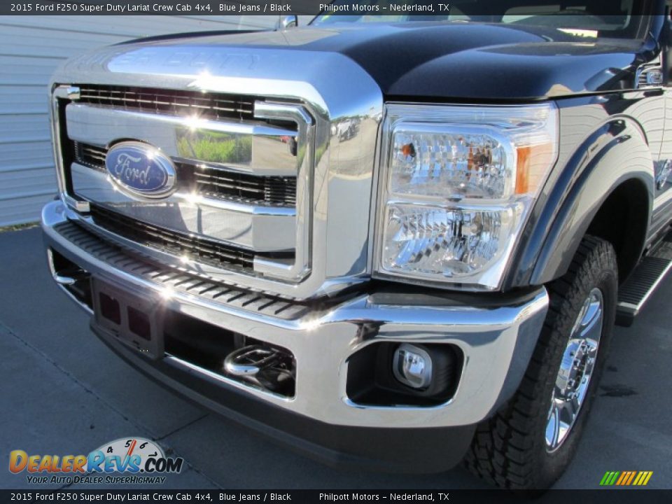 2015 Ford F250 Super Duty Lariat Crew Cab 4x4 Blue Jeans / Black Photo #10