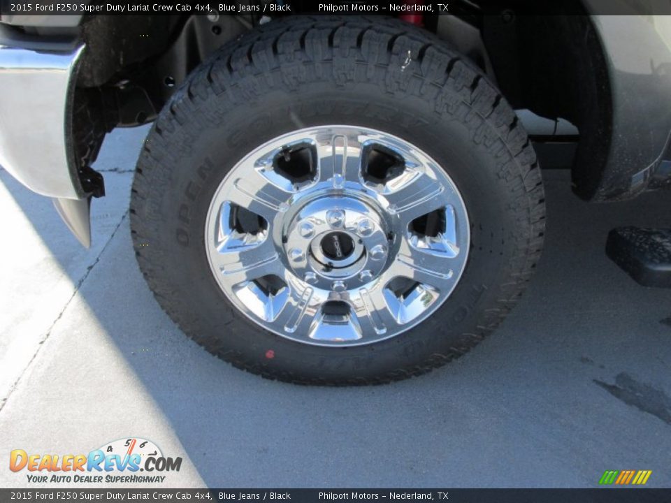 2015 Ford F250 Super Duty Lariat Crew Cab 4x4 Blue Jeans / Black Photo #11