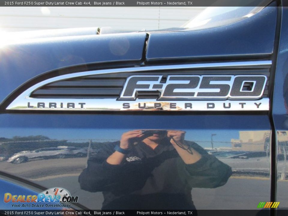 2015 Ford F250 Super Duty Lariat Crew Cab 4x4 Blue Jeans / Black Photo #14