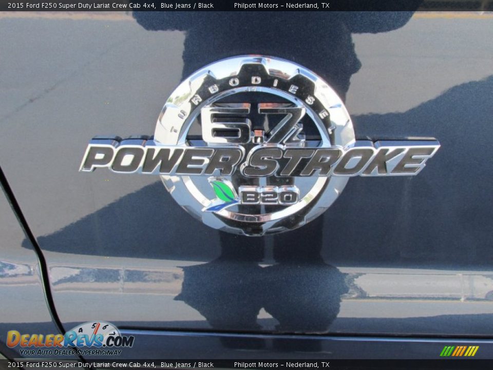 2015 Ford F250 Super Duty Lariat Crew Cab 4x4 Blue Jeans / Black Photo #15