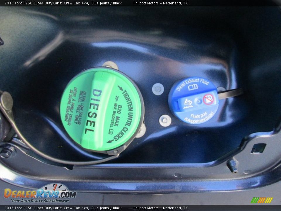 2015 Ford F250 Super Duty Lariat Crew Cab 4x4 Blue Jeans / Black Photo #17