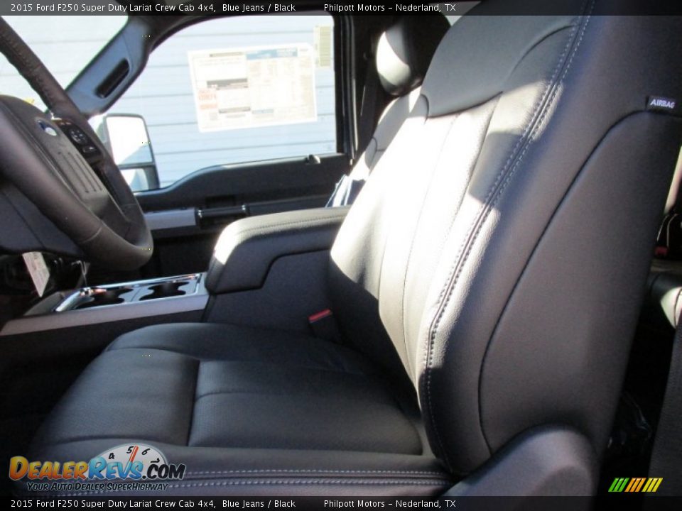 2015 Ford F250 Super Duty Lariat Crew Cab 4x4 Blue Jeans / Black Photo #25