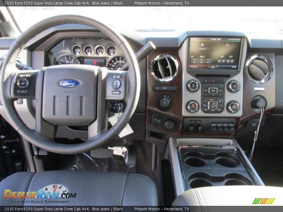 2015 Ford F250 Super Duty Lariat Crew Cab 4x4 Blue Jeans / Black Photo #28