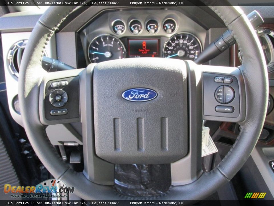 2015 Ford F250 Super Duty Lariat Crew Cab 4x4 Blue Jeans / Black Photo #35