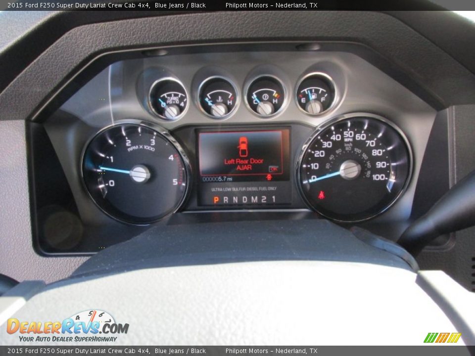 2015 Ford F250 Super Duty Lariat Crew Cab 4x4 Blue Jeans / Black Photo #36