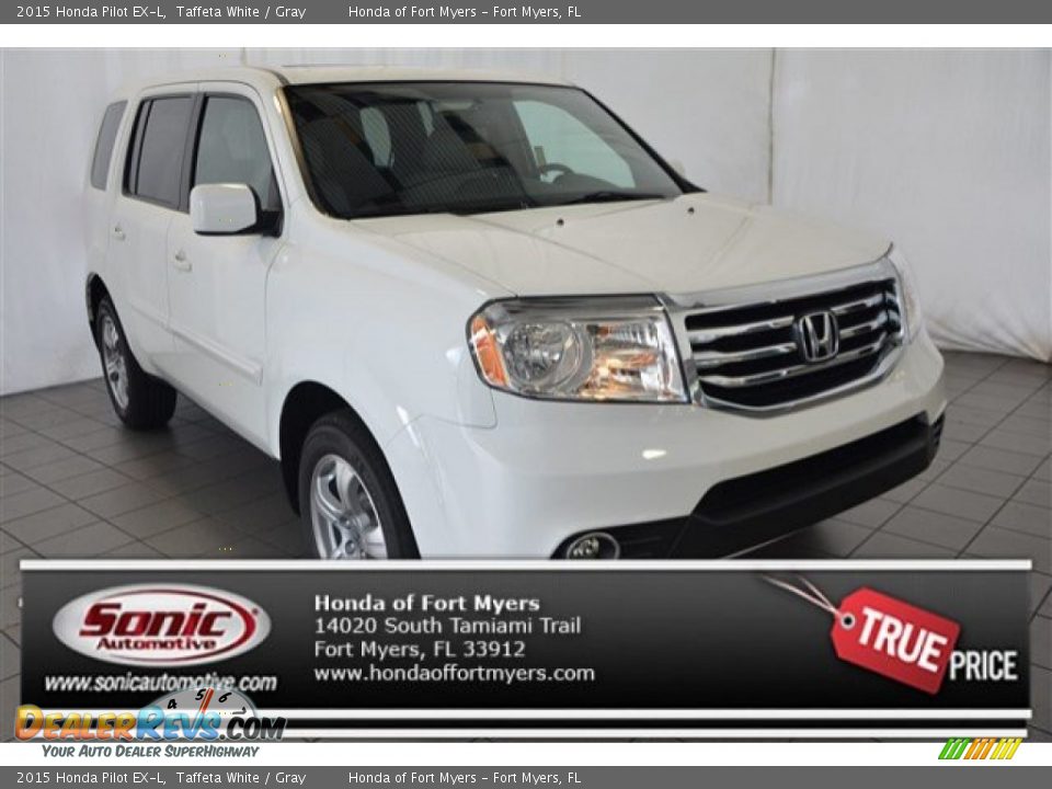 2015 Honda Pilot EX-L Taffeta White / Gray Photo #1