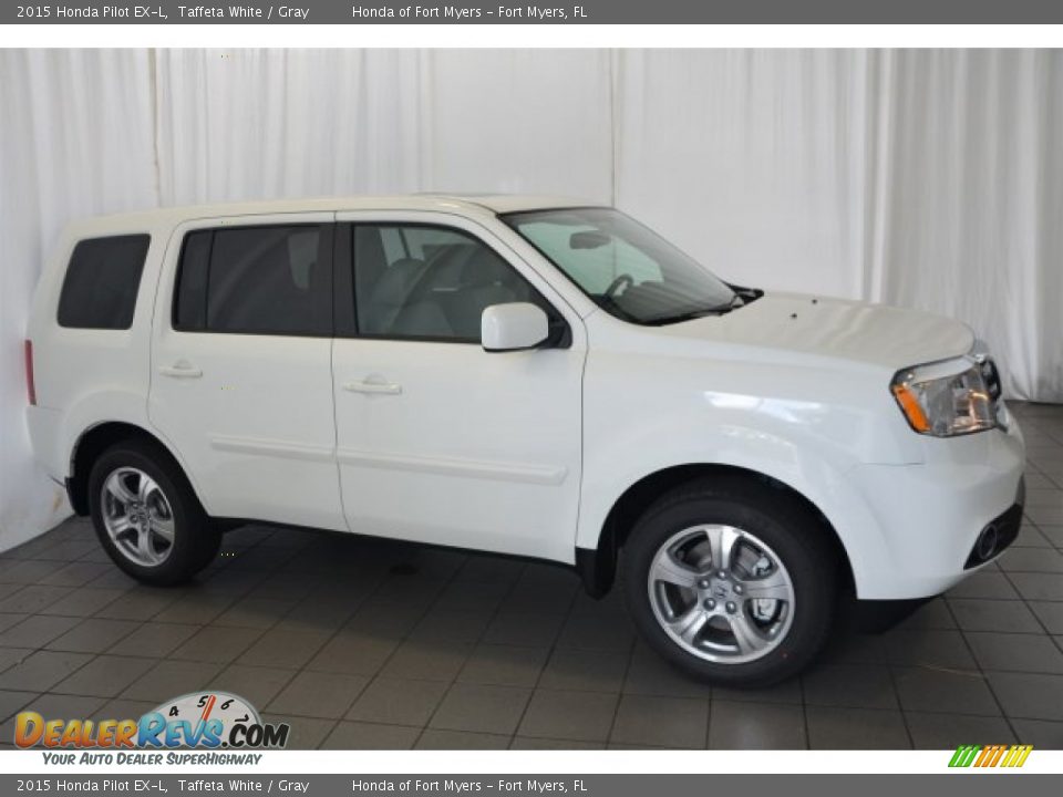 2015 Honda Pilot EX-L Taffeta White / Gray Photo #4