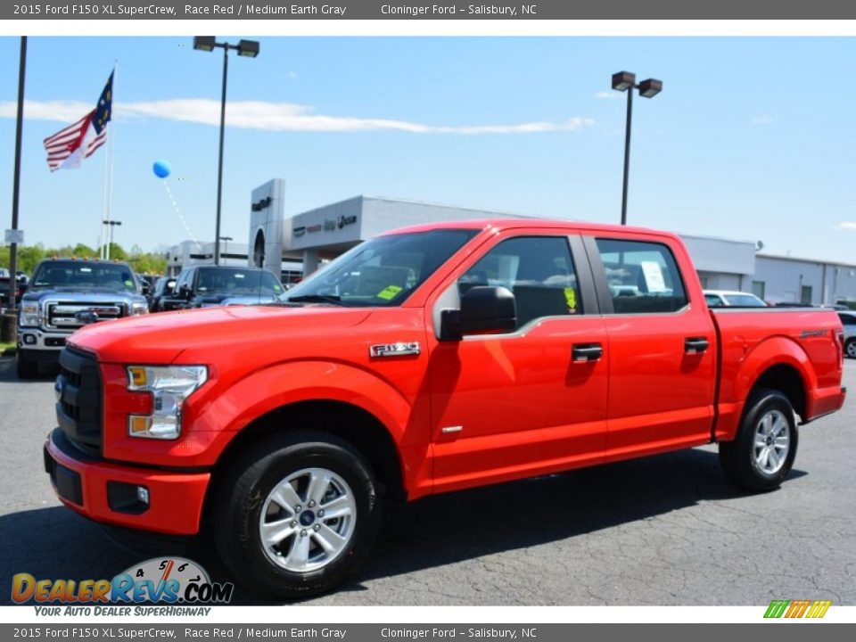 Race Red 2015 Ford F150 XL SuperCrew Photo #3