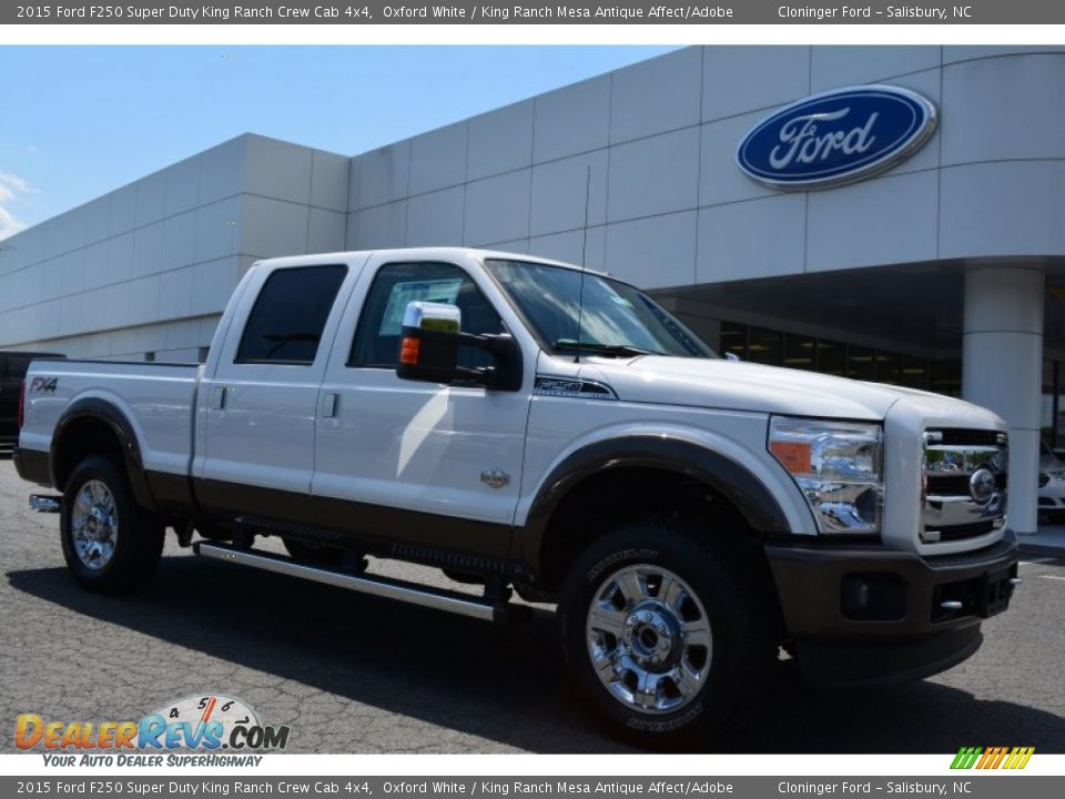 2015 Ford F250 Super Duty King Ranch Crew Cab 4x4 Oxford White / King Ranch Mesa Antique Affect/Adobe Photo #1