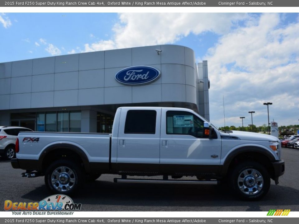 2015 Ford F250 Super Duty King Ranch Crew Cab 4x4 Oxford White / King Ranch Mesa Antique Affect/Adobe Photo #2