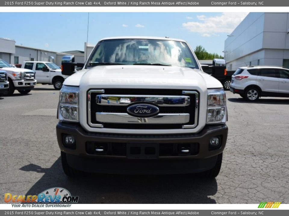 2015 Ford F250 Super Duty King Ranch Crew Cab 4x4 Oxford White / King Ranch Mesa Antique Affect/Adobe Photo #4