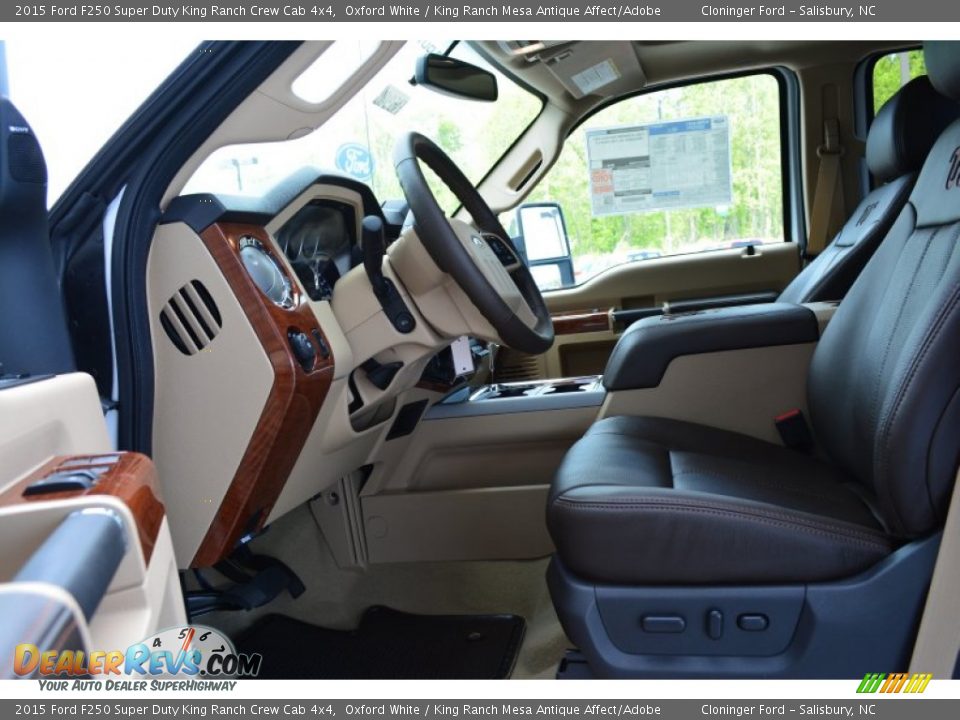 2015 Ford F250 Super Duty King Ranch Crew Cab 4x4 Oxford White / King Ranch Mesa Antique Affect/Adobe Photo #9