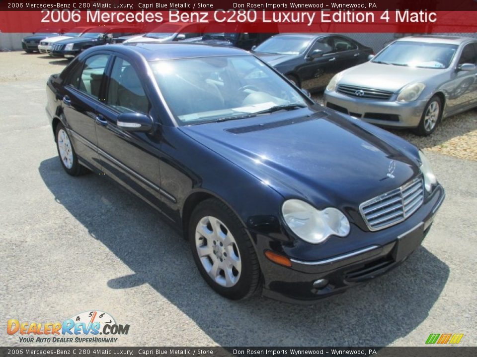 2006 Mercedes-Benz C 280 4Matic Luxury Capri Blue Metallic / Stone Photo #1