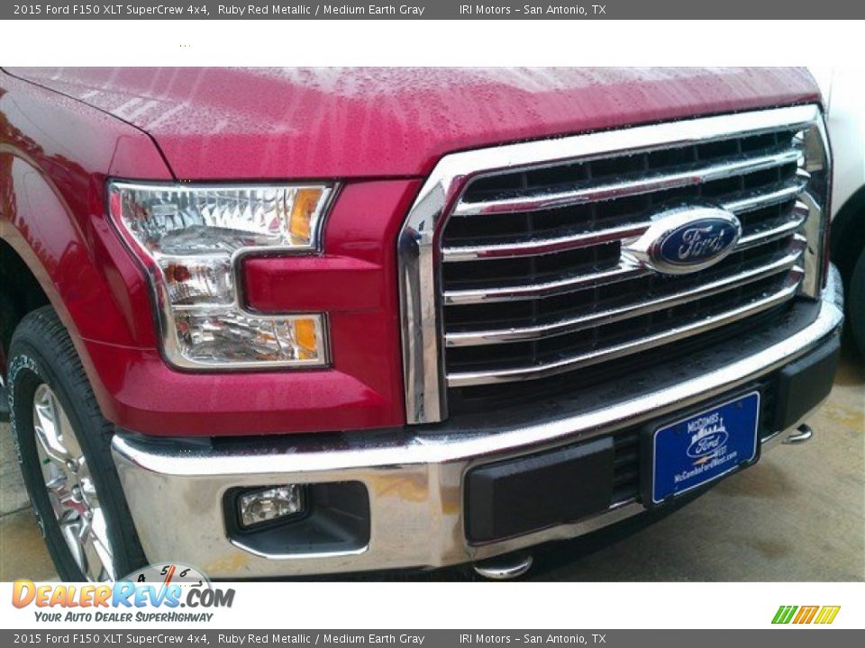 2015 Ford F150 XLT SuperCrew 4x4 Ruby Red Metallic / Medium Earth Gray Photo #7