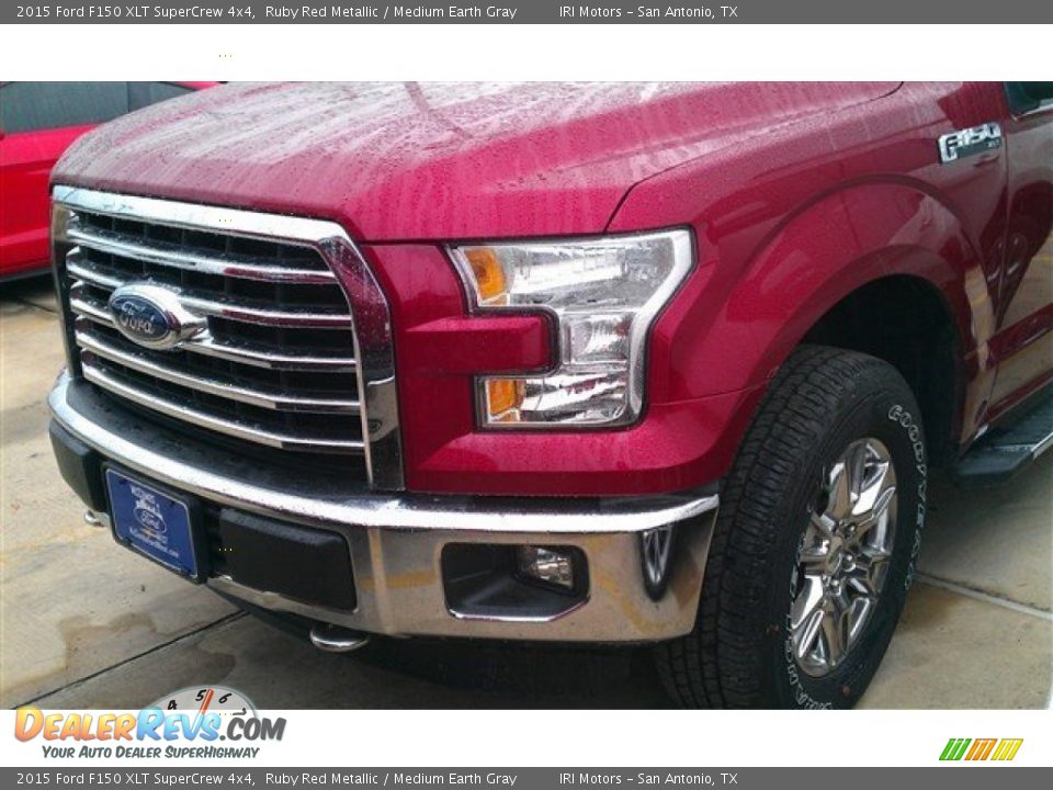 2015 Ford F150 XLT SuperCrew 4x4 Ruby Red Metallic / Medium Earth Gray Photo #8