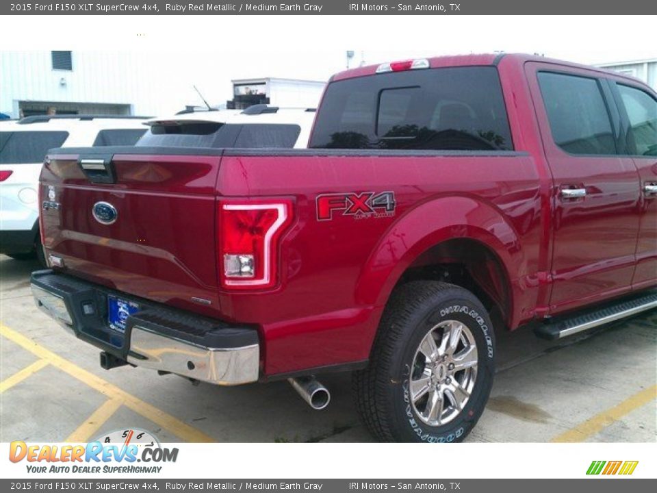 2015 Ford F150 XLT SuperCrew 4x4 Ruby Red Metallic / Medium Earth Gray Photo #10