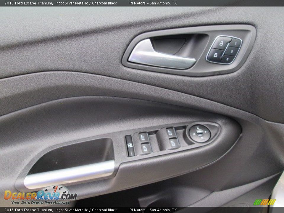 2015 Ford Escape Titanium Ingot Silver Metallic / Charcoal Black Photo #35