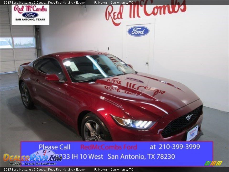 2015 Ford Mustang V6 Coupe Ruby Red Metallic / Ebony Photo #1