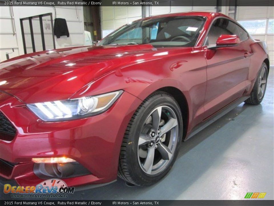 2015 Ford Mustang V6 Coupe Ruby Red Metallic / Ebony Photo #3