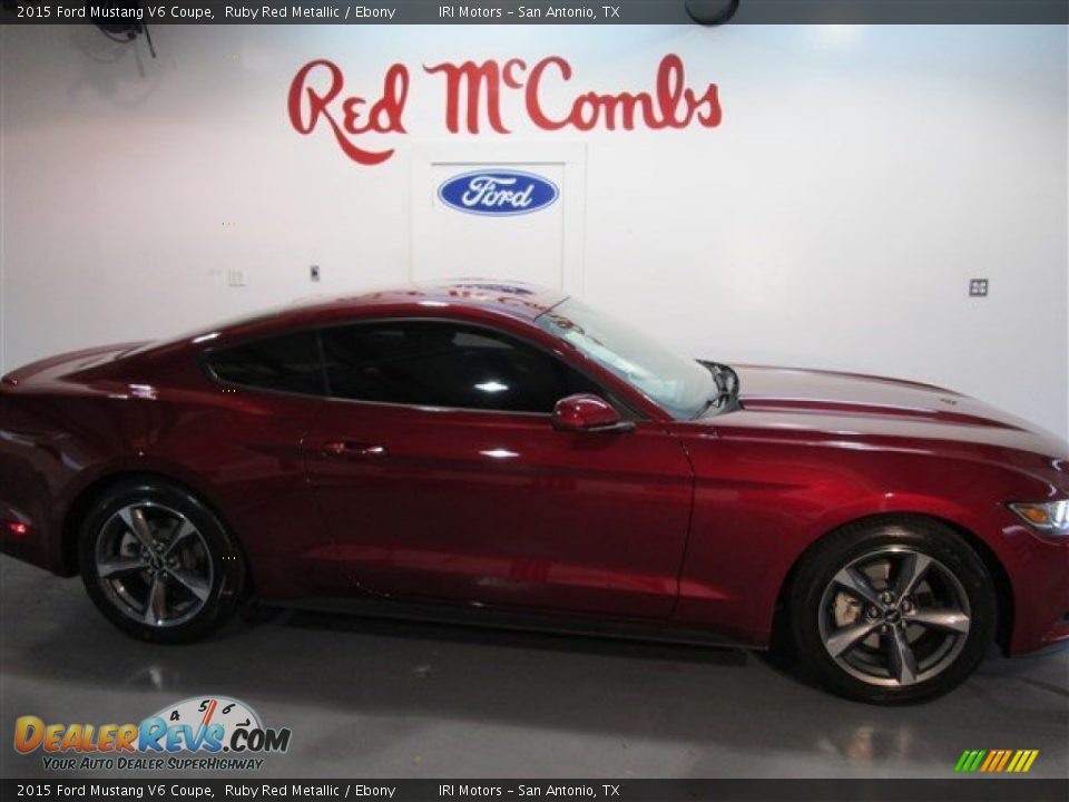 2015 Ford Mustang V6 Coupe Ruby Red Metallic / Ebony Photo #7