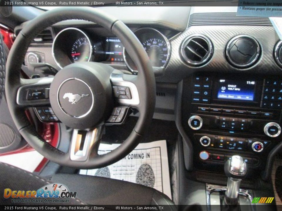 2015 Ford Mustang V6 Coupe Ruby Red Metallic / Ebony Photo #9