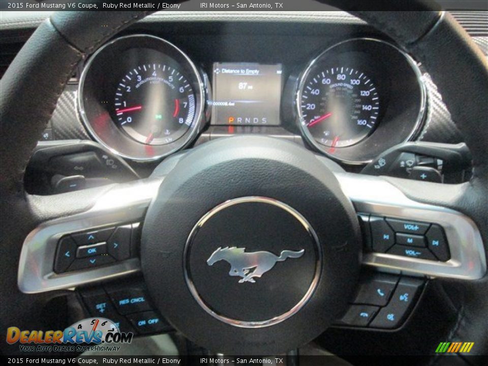2015 Ford Mustang V6 Coupe Ruby Red Metallic / Ebony Photo #17