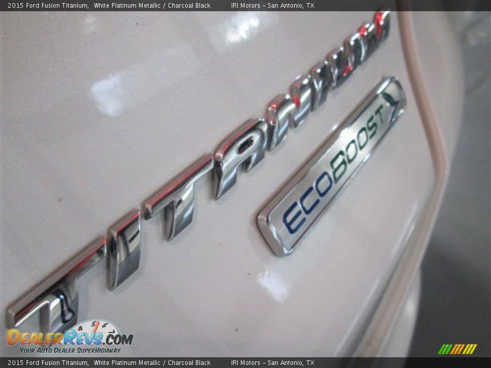 2015 Ford Fusion Titanium White Platinum Metallic / Charcoal Black Photo #6