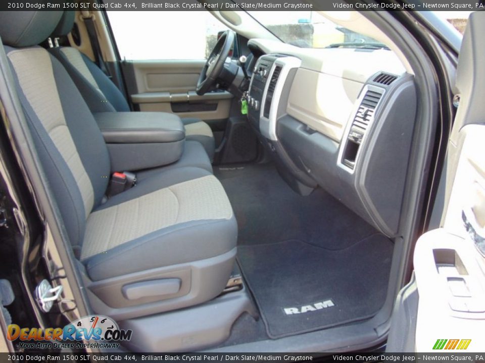 2010 Dodge Ram 1500 SLT Quad Cab 4x4 Brilliant Black Crystal Pearl / Dark Slate/Medium Graystone Photo #18
